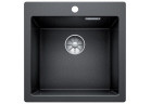 Zlew konglomeratowy Pleon 5 Blanco Silgranit 515x510 mm клапан InFino z sitkiem, antracyt