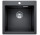 Zlew konglomeratowy Pleon 5 Blanco Silgranit 515x510 mm клапан InFino z sitkiem, antracyt