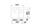 Zlew konglomeratowy Pleon 5 Blanco Silgranit 515x510 mm клапан InFino z sitkiem, kawowy