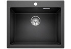 Zlew konglomeratowy Pleon 6 Blanco Silgranit 615x510 mm клапан InFino z sitkiem, antracyt