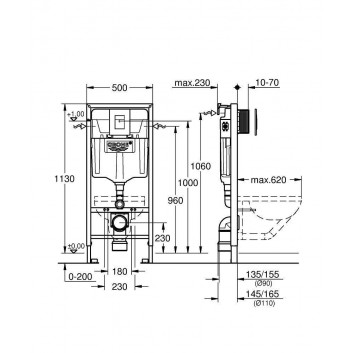 Комплект Instalacyjny Grohe Rapid SL 3w1 h113cm- sanitbuy.pl