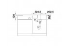 Zlewozmywak Blanco Legra 6S Siligranit 100x50cm wpuszczany w blat, z ociekaczem, antracyt