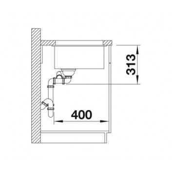 Zlewozmywak Blanco Subline 340/160-U Siligranit PuraDur 55,5x40cm LEWY без автоматичного корка, antracyt- sanitbuy.pl