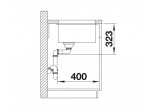 Zlewozmywak Blanco Subline 700-U Level Siligranit PuraDur 73x46cm без пробки, z koszykiem, antracyt- sanitbuy.pl