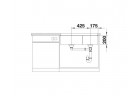 Zlewozmywak Blanco Subline 480/320-U Siligranit PuraDur 85,5x40cm 2 kom без пробки, antracyt