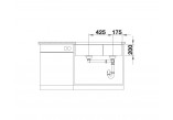 Zlewozmywak Blanco Subline 480/320-U Siligranit PuraDur 85,5x40cm 2 kom без пробки, antracyt- sanitbuy.pl