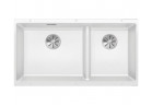 Zlewozmywak Blanco Subline 480/320-U Siligranit PuraDur 85,5x40cm 2 kom без пробки, білий