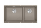 Zlewozmywak Blanco Subline 480/320-U Siligranit PuraDur 85,5x40cm 2 kom без пробки, tartufo