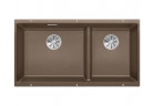 Zlewozmywak Blanco Subline 480/320-U Siligranit PuraDur 85,5x40cm 2 kom без пробки, kawowy