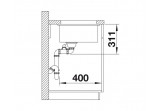 Zlewozmywak Blanco Subline 350/150-U керамічний PuraPlus без пробки autoamtycznego 56.7x45.6cm, чорний