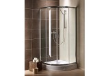 Кабіна Radaway Premium Plus e1900 1000x800 mm асиметрична, півкругла з дверми двосекційними, скло прозоре