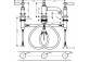 Змішувач для умивальника Axor Montreux двозахоплювальний на 3 отвори з рукоятками хрестовими, з комплектом зливу, хром- sanitbuy.pl