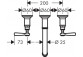 Змішувач для умивальника Axor Montreux двозахоплювальний на 3 отвори з рукоятками хрестовими, з комплектом зливу, хром- sanitbuy.pl