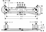 Комплект головний Axor Shower Heaven 1200/300 4jet