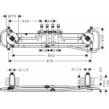 Комплект головний Axor Shower Heaven 1200/300 4jet- sanitbuy.pl