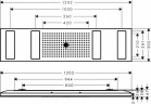 Верхній душ монтаж на стелю Axor Shower Heaven 1200/300 4jet, хром