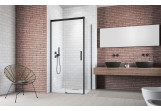 Двері розсувні Radaway Idea Black KDJ 120 LEWE 118-119.5x200.5cm, скло прозоре, profil чорний