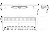 Лінійне обтікання Alcaplast 75 cm z рамка do perforowanego rusztu