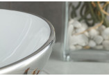 Умивальник Rea Sofia Silver на стільницю 31x34,5 cm, біла/срібна- sanitbuy.pl