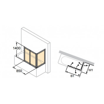 шиpмa для вaнни Huppe 501 Design Pure - 1-ceкційний 750 mm- sanitbuy.pl