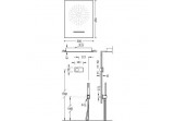 Душовий комплект Tres Shower Technology з прихованим змішувачем термостатичною elektroniczną, хром