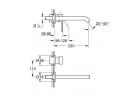 Змішувач для умивальника на 2 отвори Grohe Essence, прихований, dł. 230 mm - brushed hard graphite