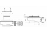 Сифон Radaway, злив Ø 40 mm, czyszczony od góry