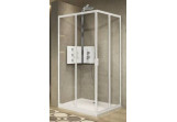 PYTAJ O RABAT ! Кабіна Novellini Lunes 2.0 A кутова, 2 крила розсувні z фіксованими панелями, розмір 90-93 cm, прозоре скло, profil хром