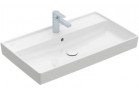 Меблевий умивальник Villeroy&Boch Collaro, 80x47cm, шліфований низ, z переливом, CeramicPlus, Weiss Alpin