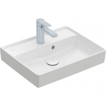 Умивальник Villeroy&Boch Collaro, 55x44cm, z переливом, CeramicPlus, Stone White