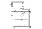 Стелаж Huppe EasyFlat dla піддону o wymiarach 100x100cm
