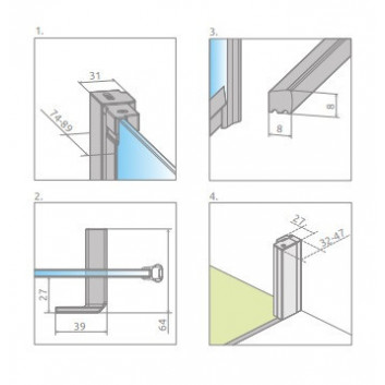 Душова кабіна Radaway Modo X I 120, przejrzysta, 1180x2000mm