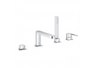 Змішувач для ванни на 4 отвори Grohe Plus, підлогова, з комплектом для душа, хром