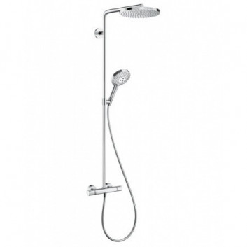 Душовий комплект Hansgrohe Showerpipe Raindance Select S 240 1jet P, змішувач термостатичний, чорний мат.