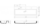 Умивальник Marmorin Teo 120, 120x45 cm, монтований в стільниці