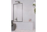 Ширма для ванни Radaway Idea Black PNJ Frame 60, скло прозоре, чорна ramka, 600-610x1500mm, чорний profil