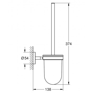 Щітка туалетна Grohe Baucomopolitan, хром