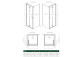 Двері для душової кабіни Radaway Nes 8 Black KDJ I 100, праве, 1000x2000mm, чорний profil