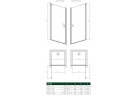 Двері душові для ніши Radaway Nes 8 DWJ I 70, ліве, скло прозоре, 700x2000mm, profil хром