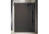 Стінка walk-in Novellini Kuadra H Fume, 90x200cm, скло szare, чорний profil