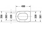 Сидіння WC Duravit D-Code Vital, з мікроліфтом, zdejmowana, 49x36cm, біла