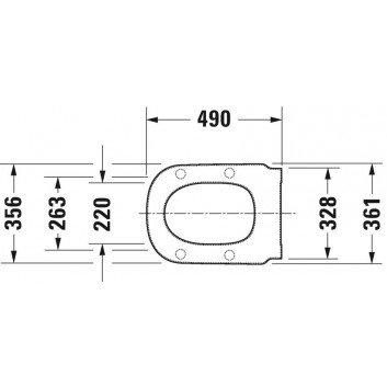 Сидіння WC Duravit D-Code Vital, 49x36cm, біла