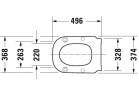 Сидіння WC Duravit D-Code Vital, odbojnik кутовий, довгий петля, 50x37cm, біла