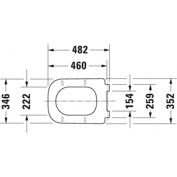 Сидіння WC Duravit D-Code Vital, з мікроліфтом, 48x35cm, біла