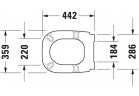 Сидіння WC Duravit D-Code Compact, з мікроліфтом, 44x36cm, біла