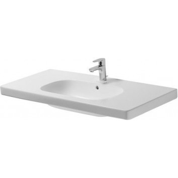 Меблевий умивальник Duravit D-Code, 105x48cm, без отвору для змішувача, біла