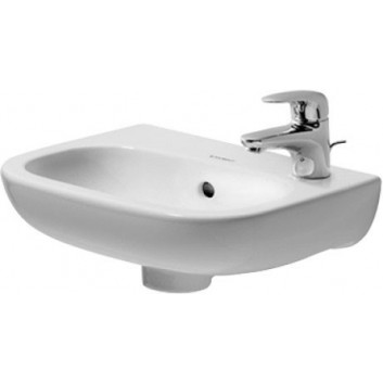 Умивальник настінний Duravit D-Code Med, 85x48cm, без отвору для змішувача, біла