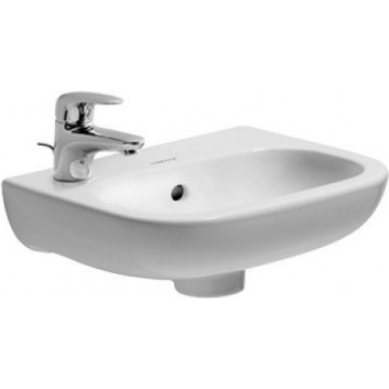 Умивальник настінний Duravit D-Code Med, 85x48cm, без отвору для змішувача, біла