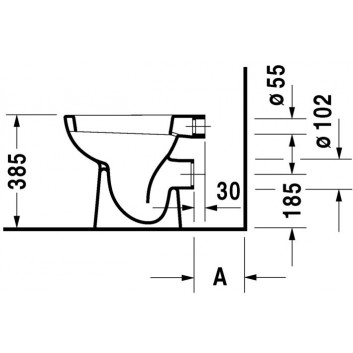 Раковина підлогова Duravit D-Code, 48x35cm, злив горизонтальний, HygieneGlaze, біла