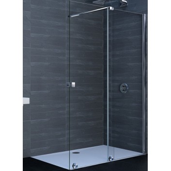 Двері розсувні Huppe Aura Elegance , 900 x 900 mm, прозоре скло срібний мат. , - sanitbuy.pl